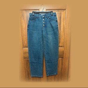 MISSLOOK Button Fly Relaxed Leg Jeans - Size M